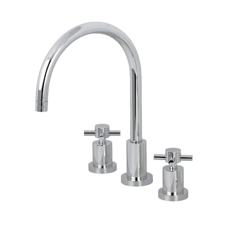 Kingston Brass KS8721DXLS Widespread Kitchen Faucet, Polished Chrome KS8721DXLS